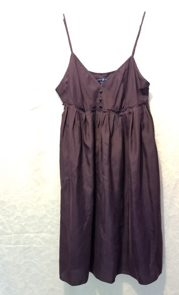 Deep purple silk slip dress